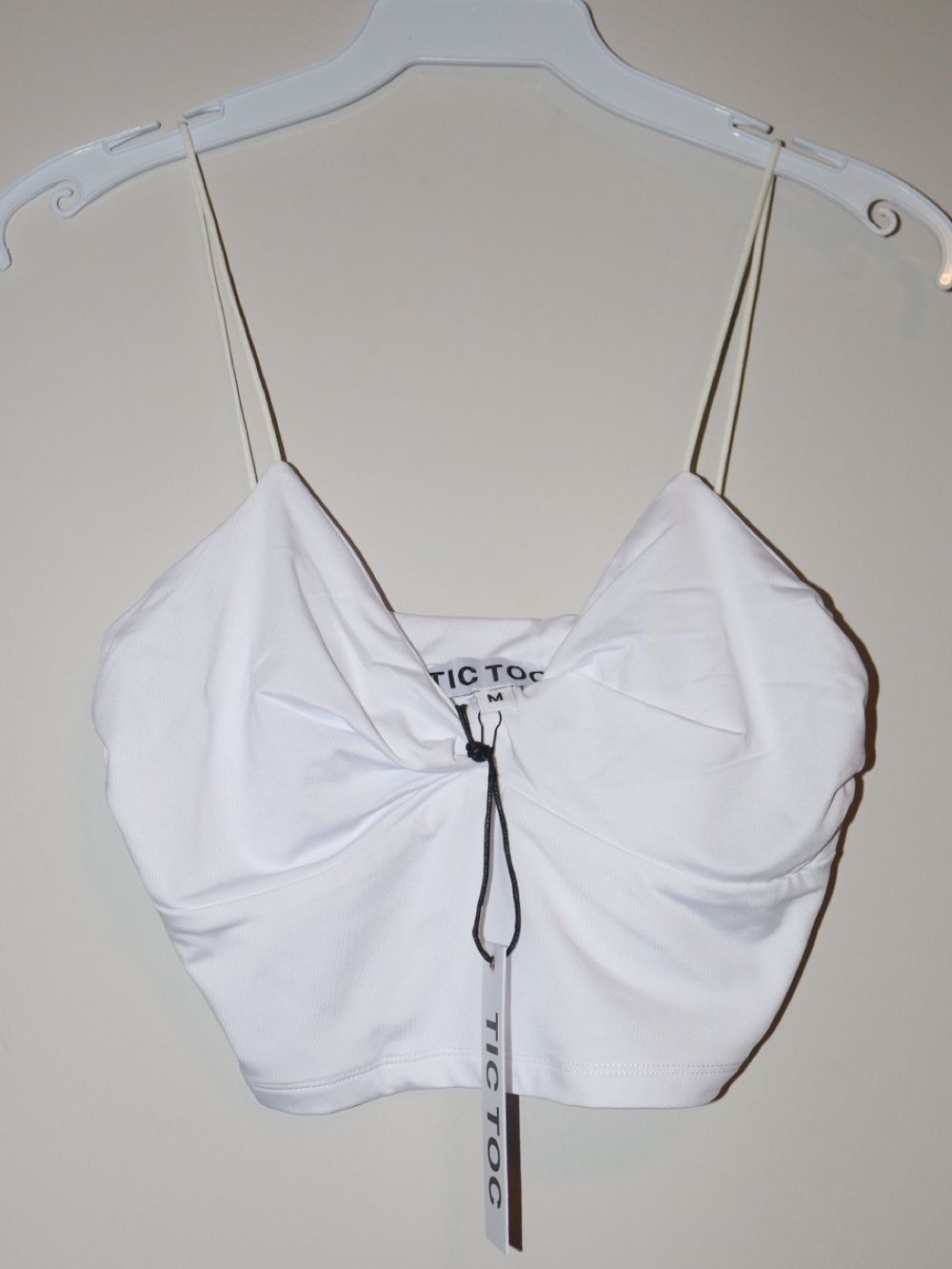 Twisted Cami Crop Top - White